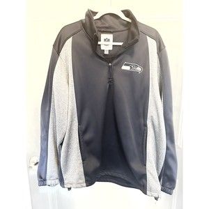 Men's NFL Seattle Seahawks sz XL Long Sleeve Pull Over Sweatshirt Jacket.